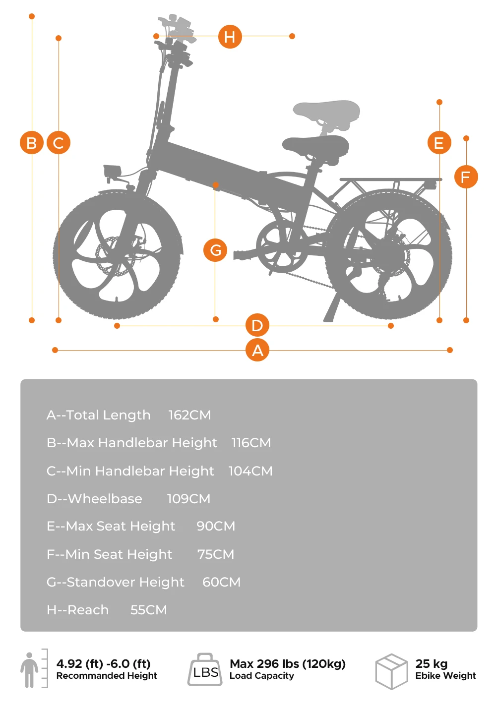 ENGWE P1 Folding Electric Bike 20*2.3 inch wide tires 250W Motor 36V 13Ah Battery 25km/h, Dual Disc Brake Aluminum Alloy Body Shimano 7 Gears Max 100km Range IP54 Waterproof - Silver