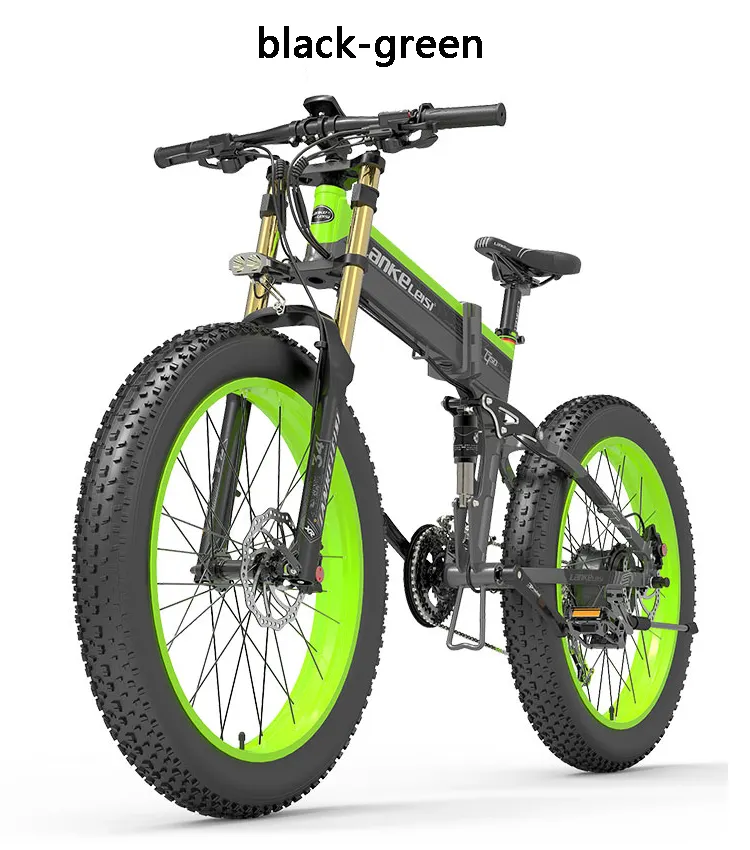 LANKELEISI XT750PLUS 1000W electric bicycle 48v 17.5ah 26 inch folding fat tire electric bike 27 speed mountain bike